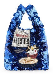 Anya Hindmarch Tony the Tiger Toasties Paillette Tote Bag in Blueberry at Nordstrom