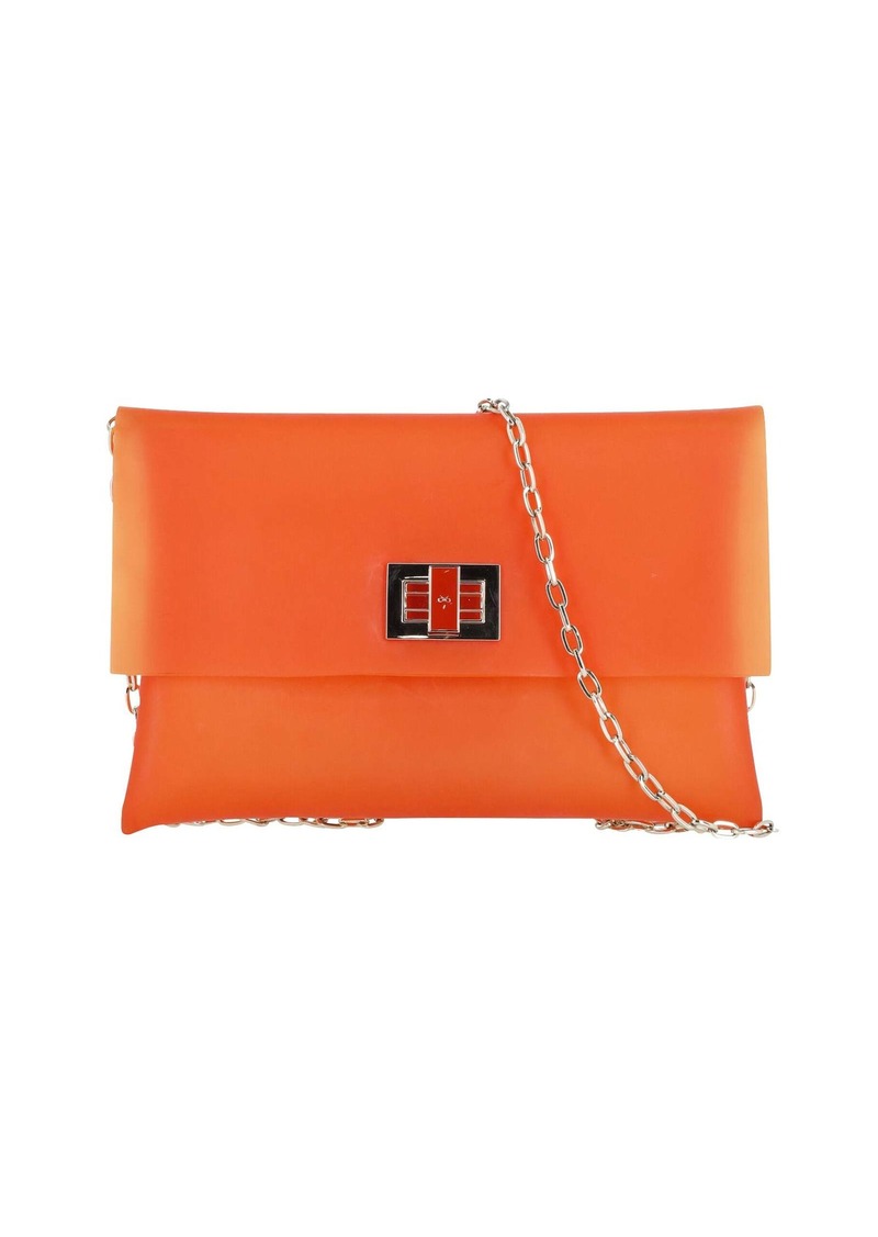 Anya Hindmarch Valorie Envelope Crossbody Bag in Orange Rubber