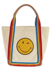 Anya Hindmarch Wink Small Canvas Tote in Stone at Nordstrom