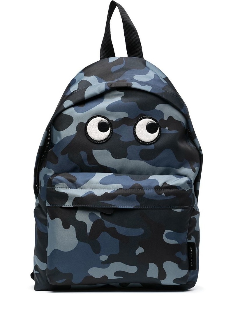 Anya Hindmarch camouflage-print eyes-motif backpack