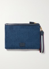 Anya Hindmarch Essentials Leather-trimmed Cotton-terry Pouch