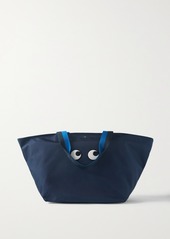 Anya Hindmarch Eyes Nastro Textured Leather-trimmed Canvas Tote