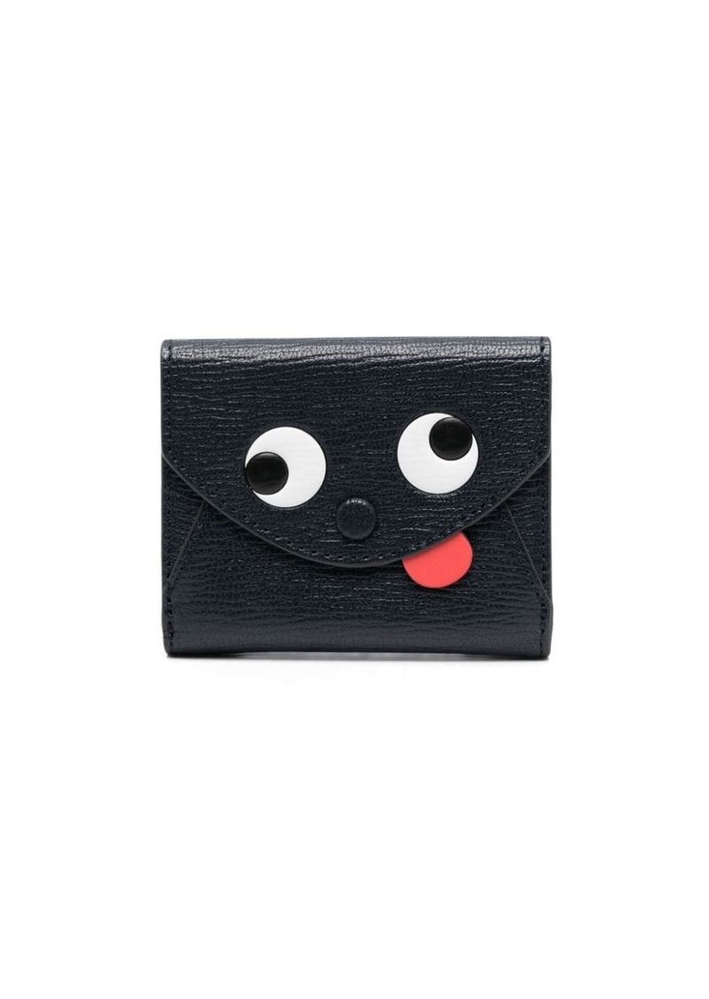 Anya Hindmarch face-motif faux-leather wallet