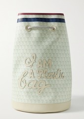 Anya Hindmarch I Am A Plastic Bag Leather-trimmed Printed Recycled Coated-canvas Backpack