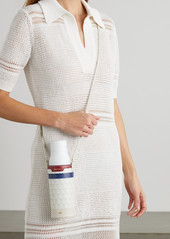 Anya Hindmarch I Am A Plastic Bag Leather-trimmed Printed Recycled Coated-canvas Water Bottle Holder