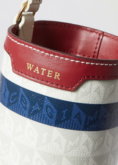 Anya Hindmarch I Am A Plastic Bag Leather-trimmed Printed Recycled Coated-canvas Water Bottle Holder