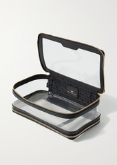 Anya Hindmarch In-flight Textured Leather-trimmed Pvc Cosmetics Case