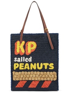 Anya Hindmarch Kp Peanuts Raffia Tote Bag