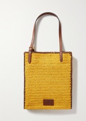 Anya Hindmarch Leather-trimmed Raffia Tote