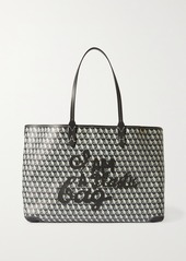 Anya Hindmarch Net Sustain I Am A Plastic Bag Large Leather-trimmed Printed Coated-canvas Tote