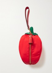 Anya Hindmarch Pepper Leather-trimmed Nylon Pouch