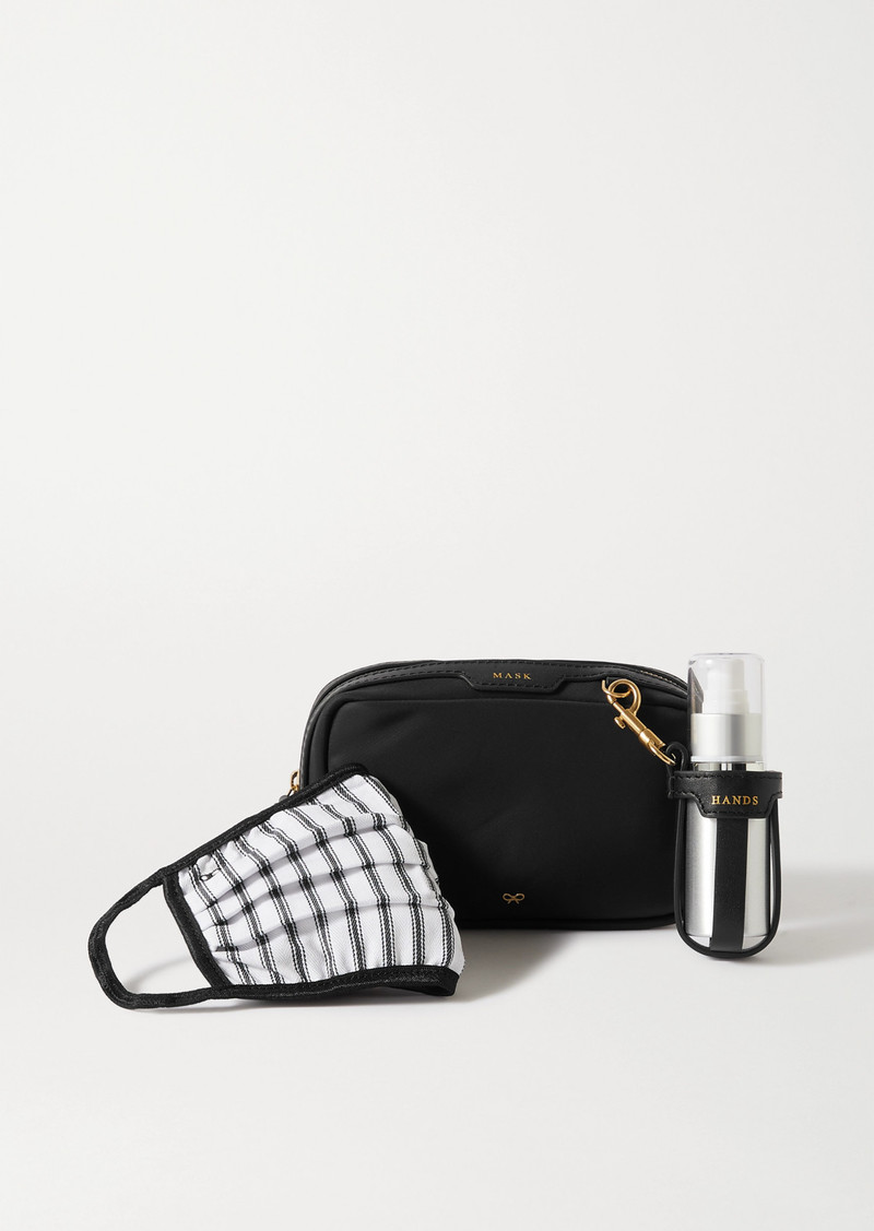 Anya Hindmarch Shell Pouch Face Mask And Hand-sanitizer Dispenser Kit