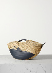 Anya Hindmarch Whale Leather-trimmed Seagrass Basket