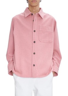 A.P.C. A. P.C. Basile Wool Blend Button-Up Shirt Jacket