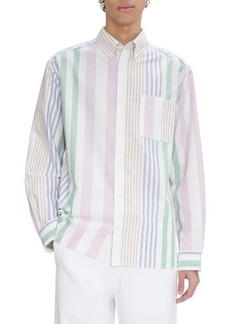 A.P.C. A. P.C. Mateo Oversize Stripe Organic Cotton Button-Down Shirt
