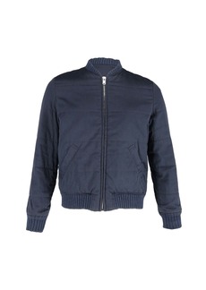 A.P.C. A. P.C. X Louis W. Bomber Jacket in Navy Blue Cotton