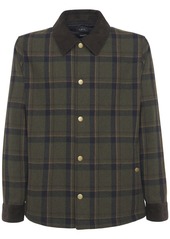 A.P.C. Alan Check Wool Blend Shirt Jacket