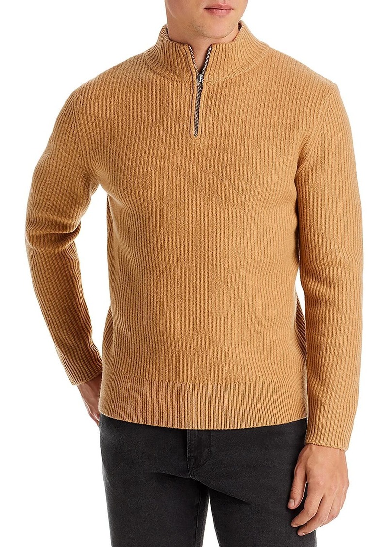 A.P.C. Alex Mens Virgin Wool Ribbed Pullover Sweater