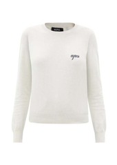 A.P.C. - Bea Logo-embroidered Cotton Sweater - Womens - Cream