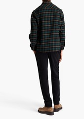 A.P.C. - Checked cotton-blend flannel overshirt - Black - S