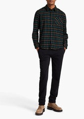 A.P.C. - Checked cotton-blend flannel overshirt - Black - S