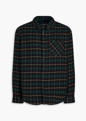 A.P.C. - Checked cotton-blend flannel overshirt - Black - XS