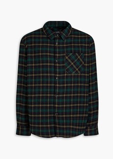 A.P.C. - Checked cotton-blend flannel overshirt - Black - XS