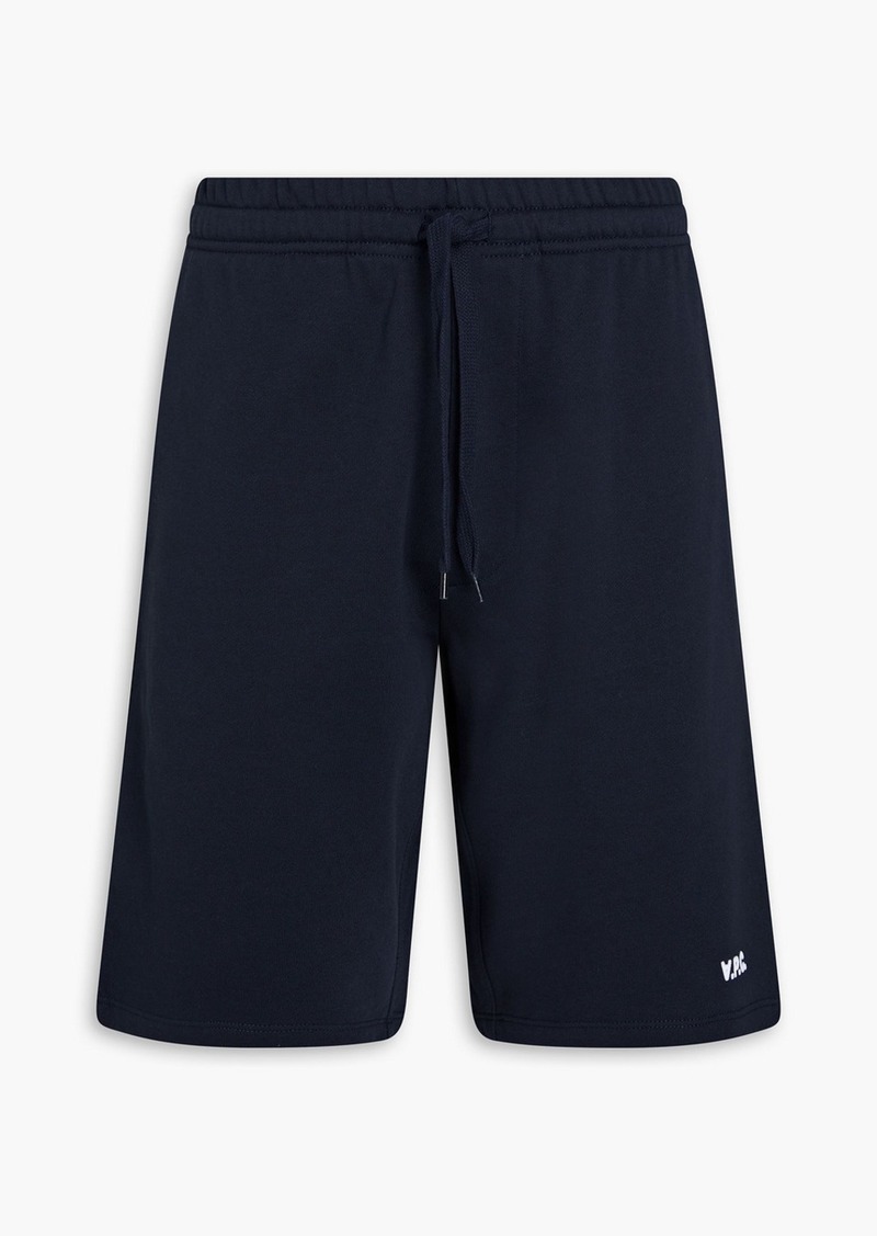 A.P.C. - Coed French cotton-terry drawstring shorts - Blue - S