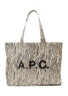 A.P.C. - Diane Zebra-stripe Recycled Faux-leather Tote Bag - Mens - Multi