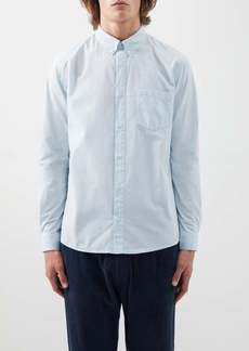 A.P.C. - Edouard Patch-pocket Cotton-poplin Shirt - Mens - Blue