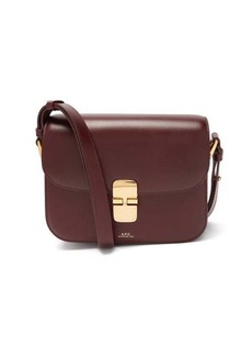 A.P.C. - Grace Small Smooth-leather Cross-body Bag - Womens - Burgundy