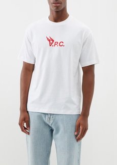 A.P.C. - Hermance Logo-print Organic Cotton-jersey T-shirt - Mens - White
