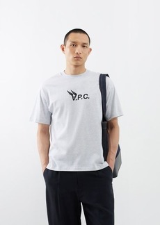 A.P.C. - Hermance Logo-print Organic Cotton T-shirt - Mens - Grey