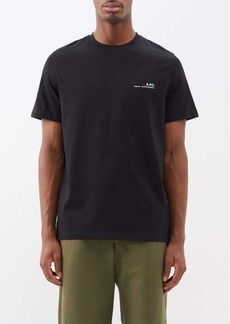 A.P.C. - Item Logo-print Cotton T-shirt - Mens - Black