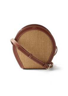 A.P.C. - Myla Leather And Jute Cross-body Bag - Womens - Brown Beige