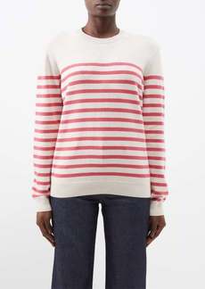 A.P.C. - Phoebe Striped Cashmere-blend Sweater - Womens - White Red