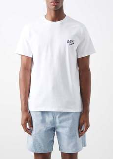 A.P.C. - Raymond Logo-embroidered Cotton-jersey T-shirt - Mens - White