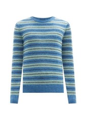 A.P.C. - Toni Stripe-jacquard Wool Sweater - Mens - Blue