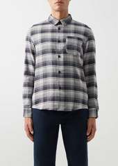 A.P.C. - Trek Checked Cotton-blend Flannel Shirt - Mens - Grey
