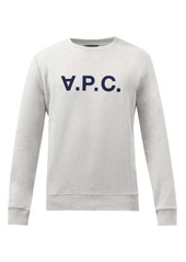 A.P.C. - Vpc-logo Cotton-jersey Sweatshirt - Mens - Grey