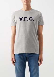 A.P.C. - Vpc Logo-print Cotton-jersey T-shirt - Mens - Grey