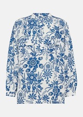 A.P.C. A. P.C. Aubrey floral linen-blend blouse