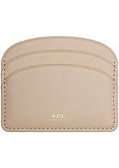 A.P.C. A. P.C. Beige Demi-Lune Card Holder