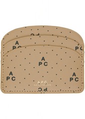 A.P.C. A. P.C. Beige Demi-Lune Card Holder