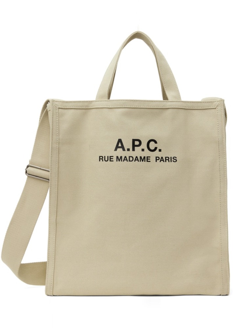 A.P.C. A. P.C. Beige Recuperation Shopper Tote