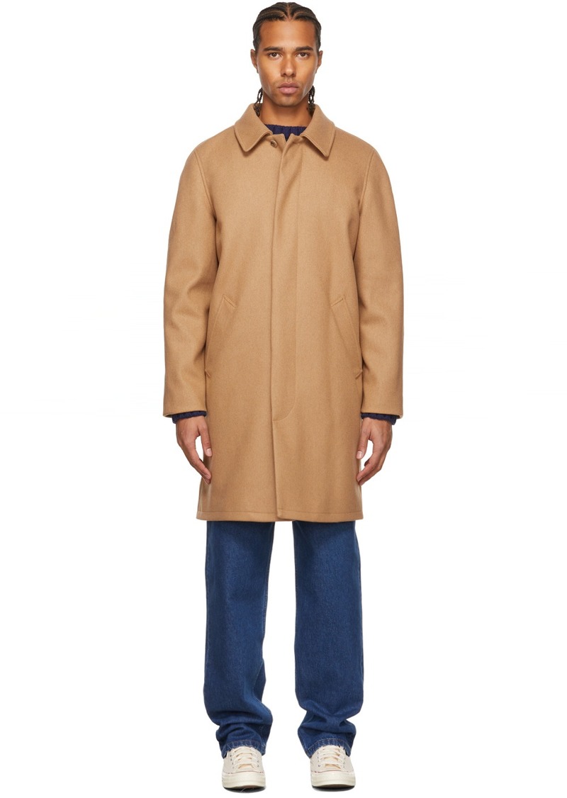 Beige Wool Mac Auster Coat - 62% Off!