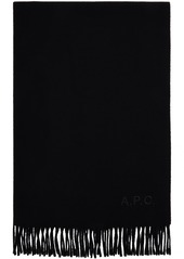 A.P.C. A. P.C. Black Alix Embroidered Scarf