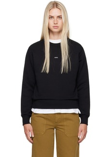 A.P.C. A. P.C. Black Boxy Printed Micro Logo Sweatshirt