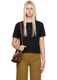 A.P.C. A. P.C. Black Boxy Printed Micro Logo T-Shirt