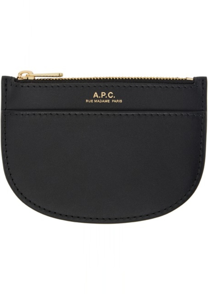 A.P.C. A. P.C. Black Demi-Lune New Coin Card Holder